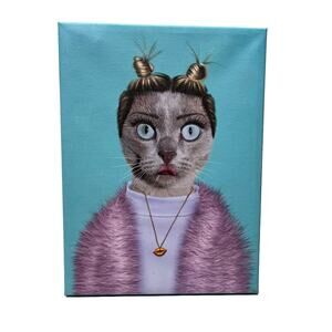 Pets Rock Cat Miley Cyrus "Twerk" Canvas Wrapped Wall Art